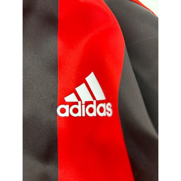 Adidas Men’s Satin Coaches Track Jacket XS Red Black Stripes HS3302 10/22 - Picture 11 of 16